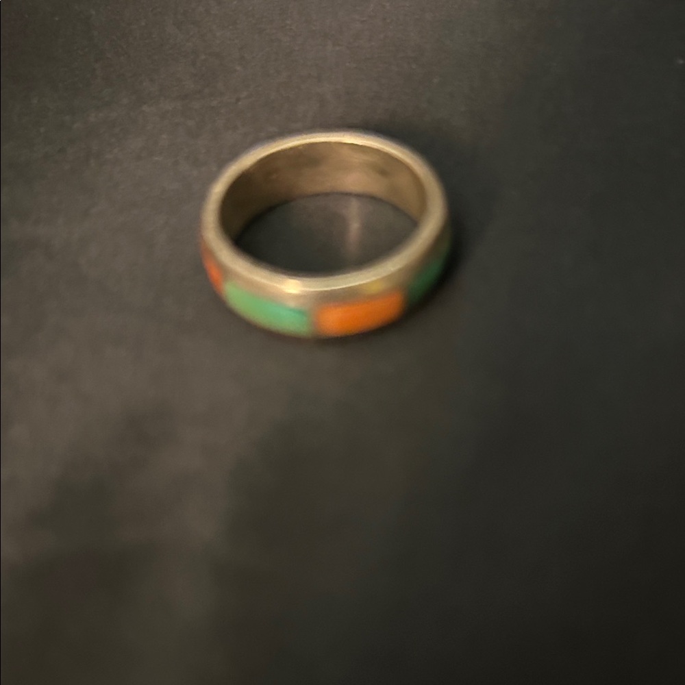 Source Unknown Sterling Silver Ring With Turquois… - image 3